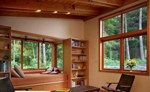 维盾-中式风格书房木包铝推拉窗
